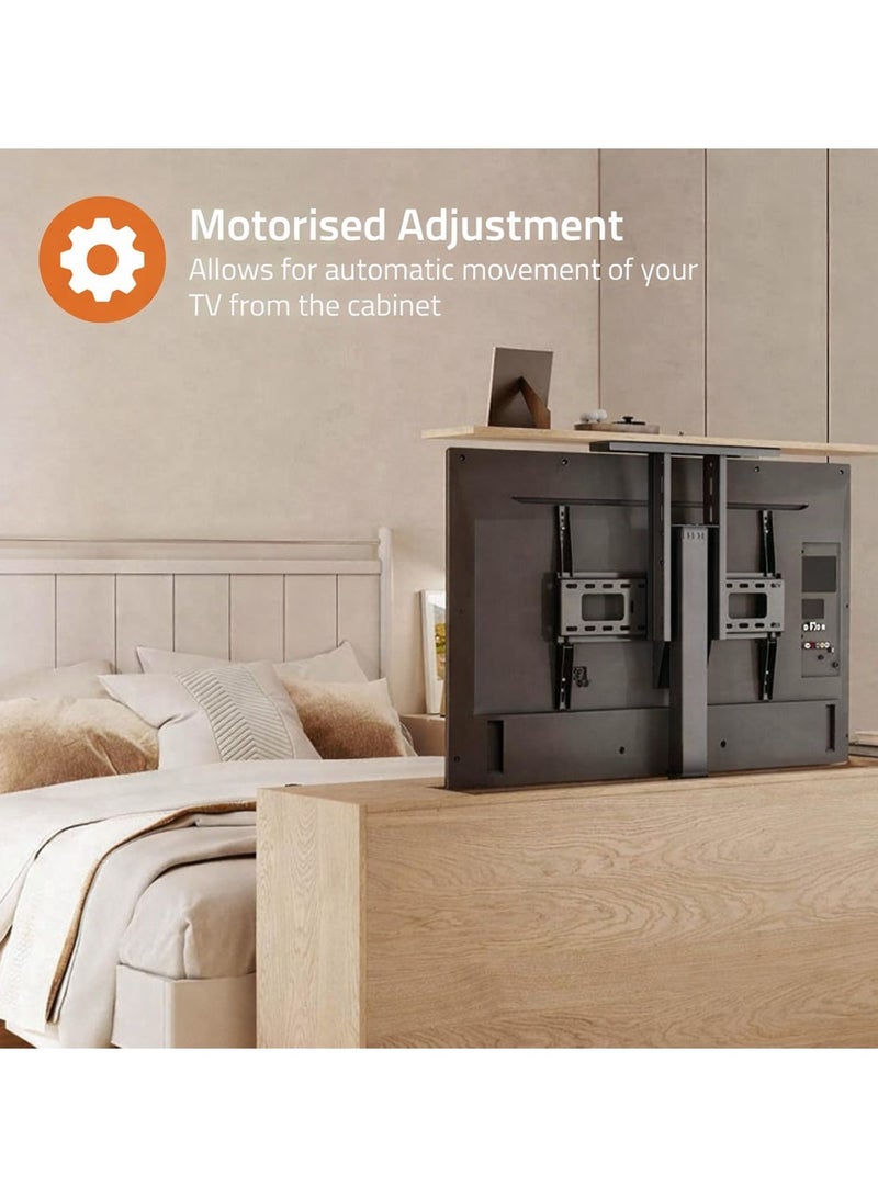 BEETEC Motorized TV Lift for 32" to 65" Flat Panel TVs, Up to 60kg Load Capacity, VESA 600x400mm, Remote Control, Height Adjustable, Black | TF-TL710 - Image 3